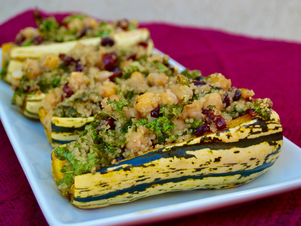 Cranberry & Chickpea Stuffed Delicata&nbsp;Squash