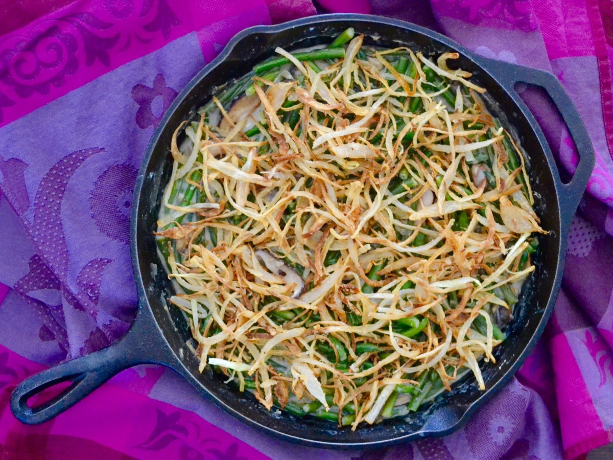 Cast Iron Green Bean & Mushroom&nbsp;Casserole