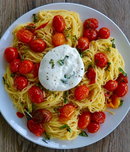 Angel Hair with Confit Tomatoes &&nbsp;Burrata