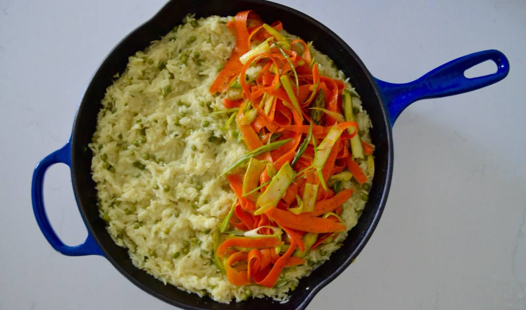 risotto recipe, spring risotto, spring and pea risotto, rice