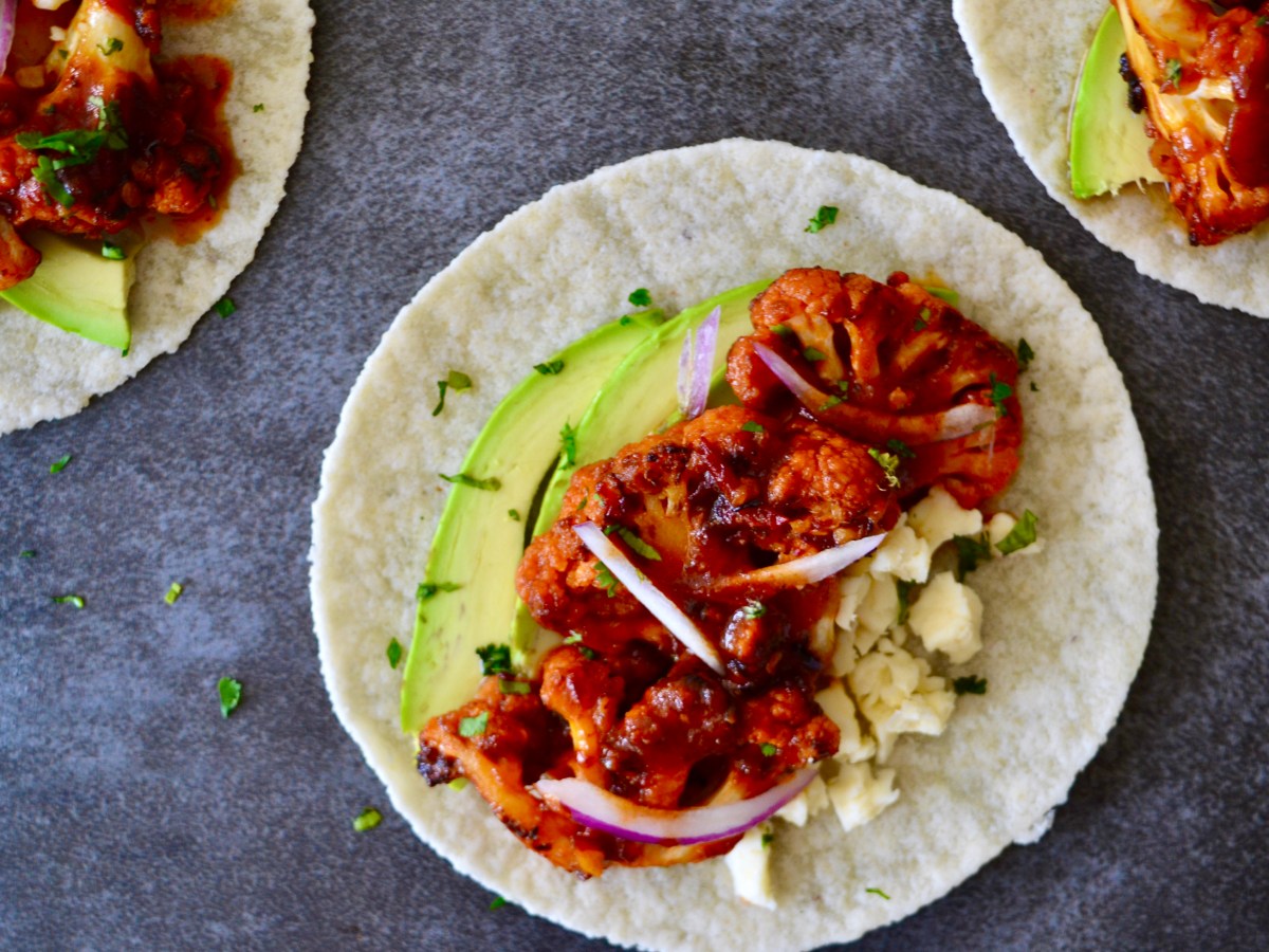 Cauliflower Adobo Tacos