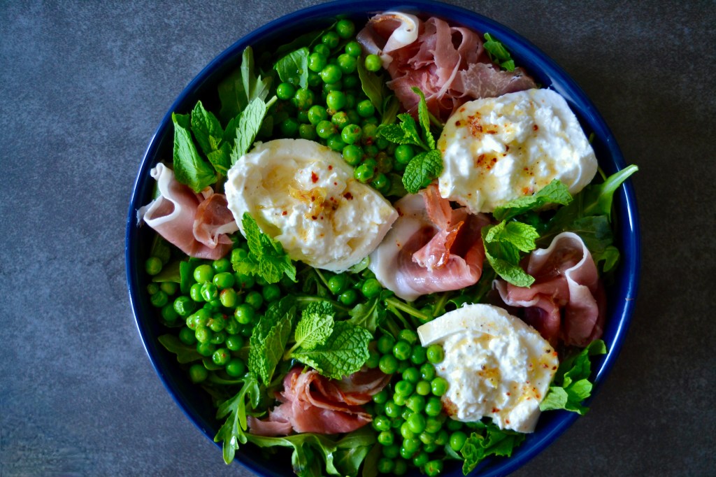 Pea, Prosciutto, & Burrata&nbsp;Salad