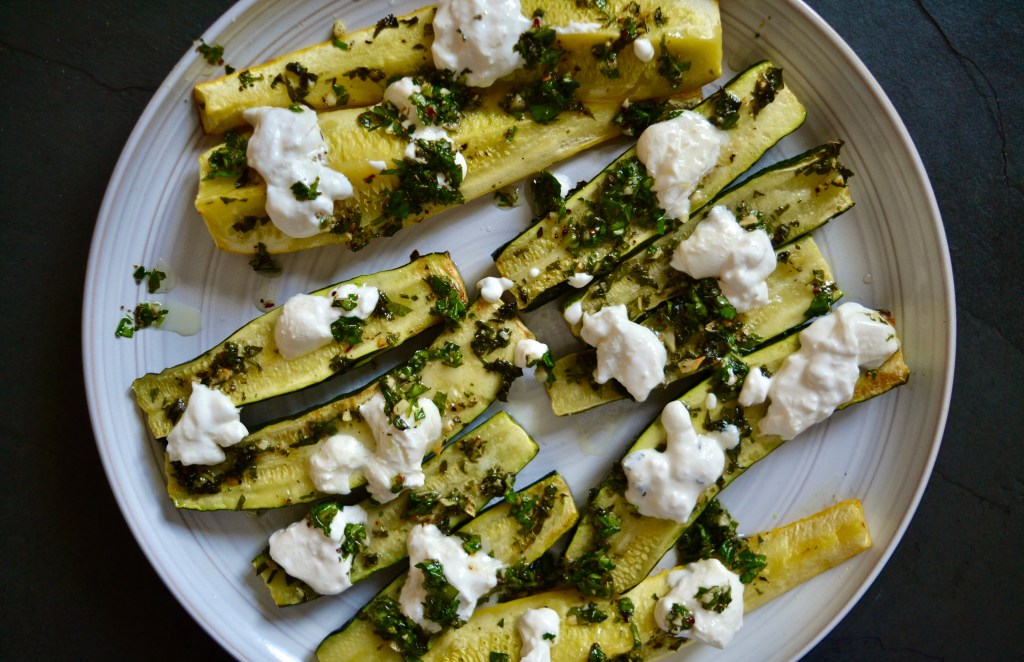Zucchini with Burrata & Garden Herb&nbsp;Gremolata